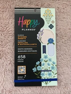 Happy Planner Exotic Borders Sticker Book Floral 658 pcs NEW